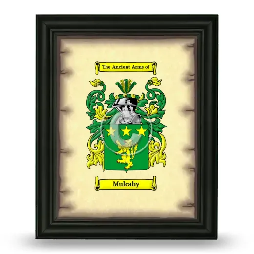 Mulcahy Coat of Arms Framed - Black