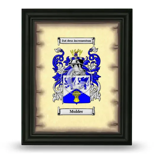 Mulder Coat of Arms Framed - Black