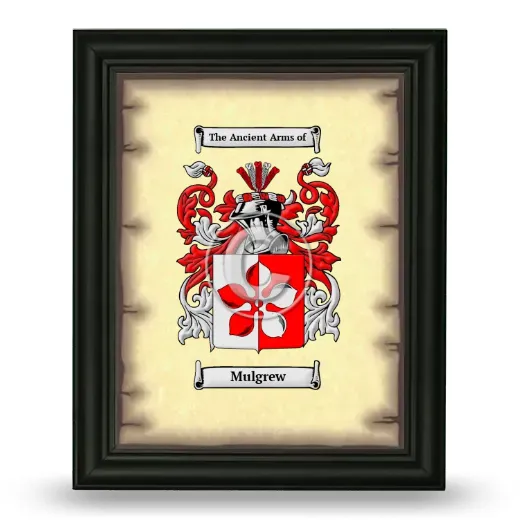 Mulgrew Coat of Arms Framed - Black