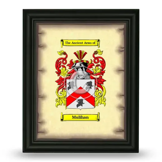 Mulihan Coat of Arms Framed - Black