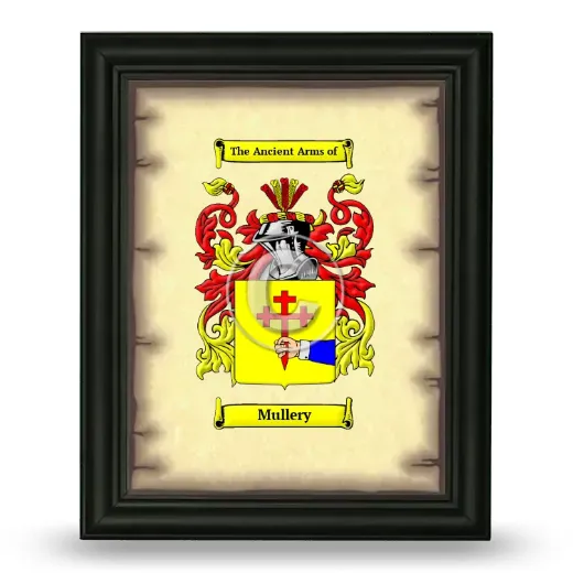 Mullery Coat of Arms Framed - Black