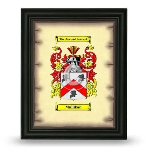 Mullikan Coat of Arms Framed - Black