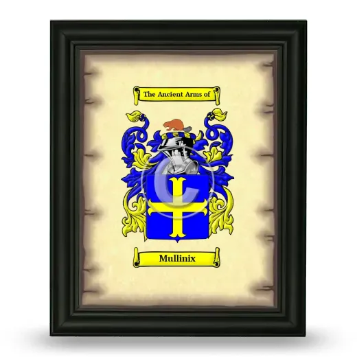 Mullinix Coat of Arms Framed - Black