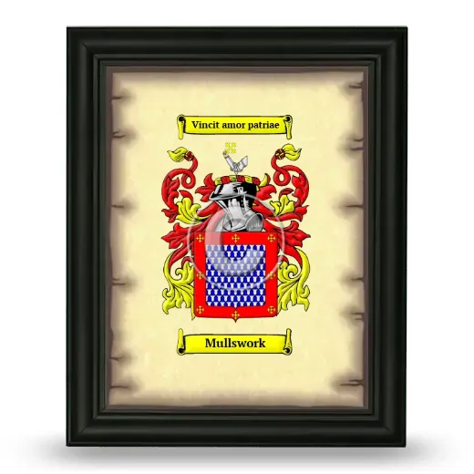 Mullswork Coat of Arms Framed - Black