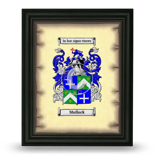 Mulluck Coat of Arms Framed - Black