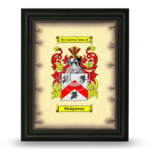 Mulqueeny Coat of Arms Framed - Black