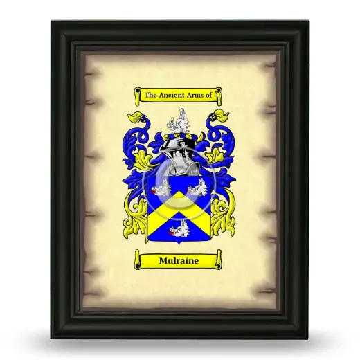 Mulraine Coat of Arms Framed - Black