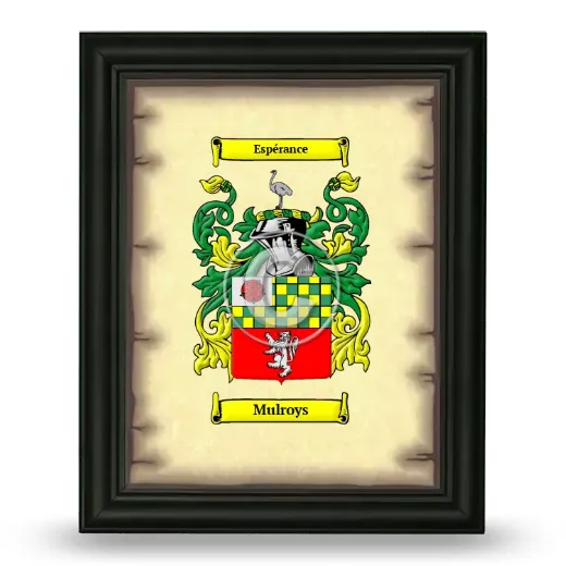 Mulroys Coat of Arms Framed - Black