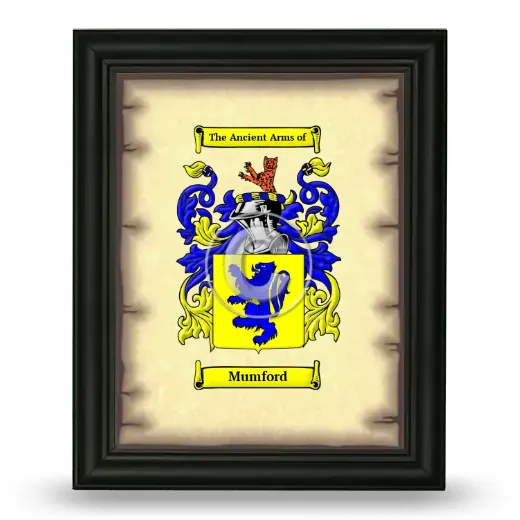 Mumford Coat of Arms Framed - Black