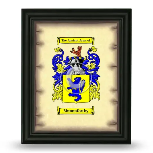 Mummforthy Coat of Arms Framed - Black