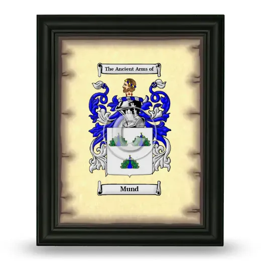 Mund Coat of Arms Framed - Black
