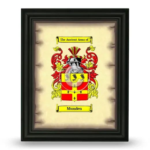 Munden Coat of Arms Framed - Black