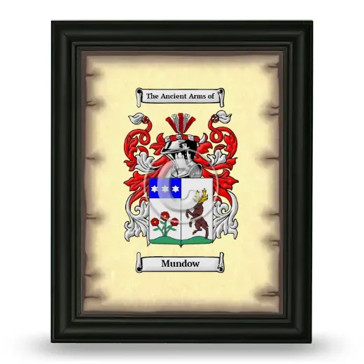Mundow Coat of Arms Framed - Black