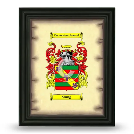 Mung Coat of Arms Framed - Black