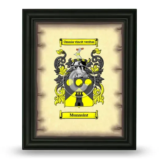 Munnsint Coat of Arms Framed - Black