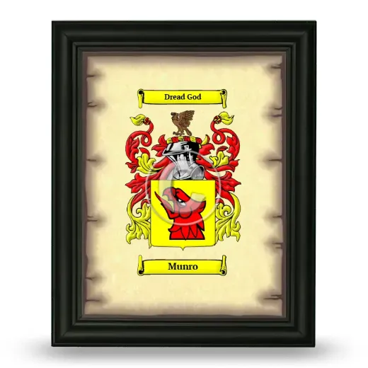 Munro Coat of Arms Framed - Black