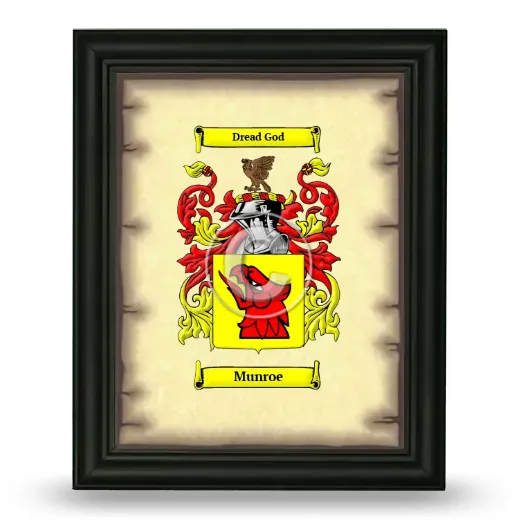 Munroe Coat of Arms Framed - Black