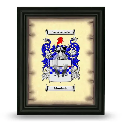 Murdack Coat of Arms Framed - Black