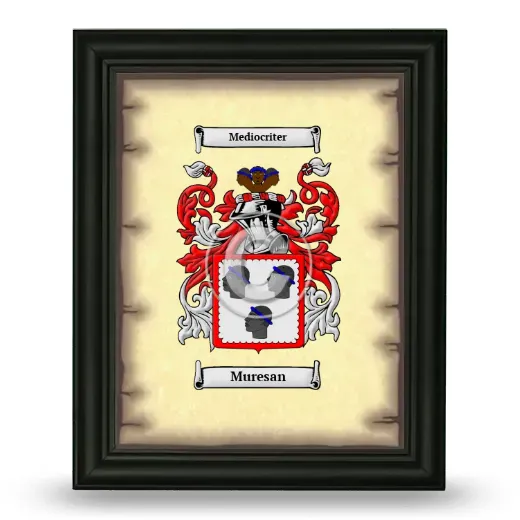 Muresan Coat of Arms Framed - Black
