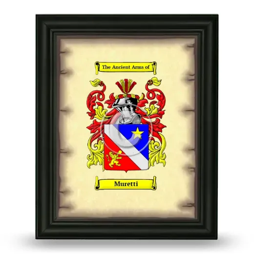 Muretti Coat of Arms Framed - Black