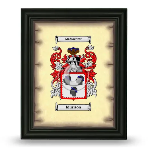 Murison Coat of Arms Framed - Black