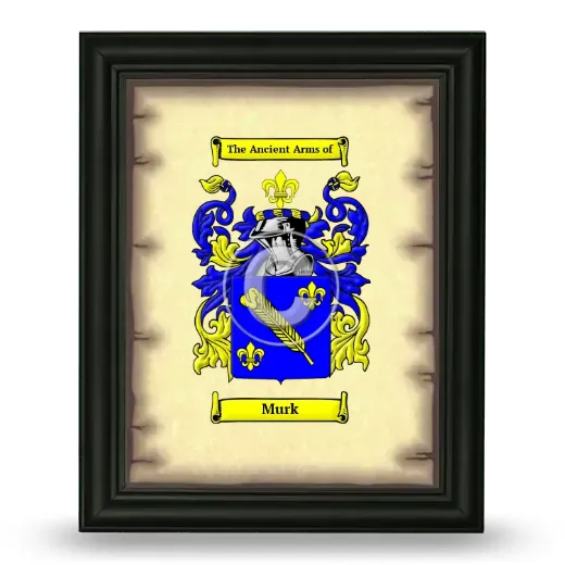 Murk Coat of Arms Framed - Black