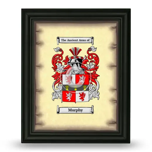 Murphy Coat of Arms Framed - Black