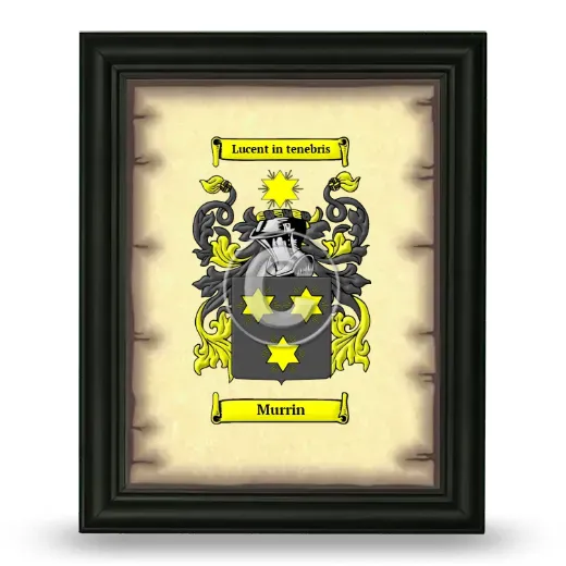 Murrin Coat of Arms Framed - Black