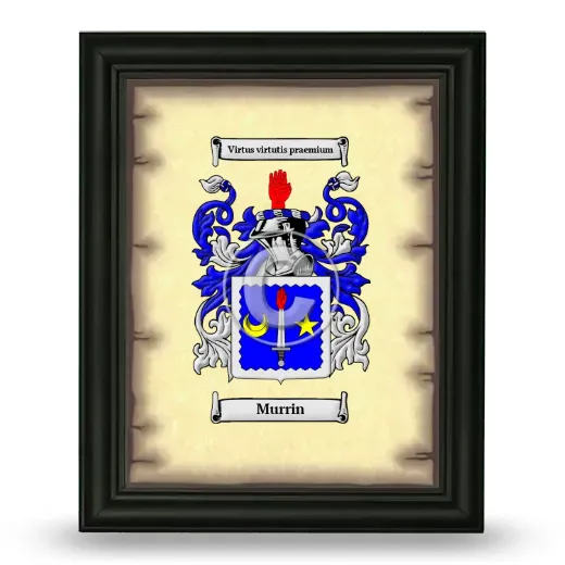 Murrin Coat of Arms Framed - Black