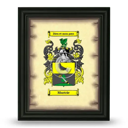 Murtrie Coat of Arms Framed - Black