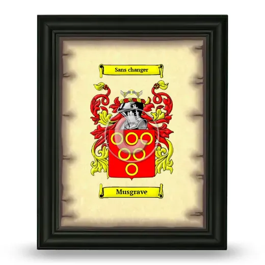 Musgrave Coat of Arms Framed - Black