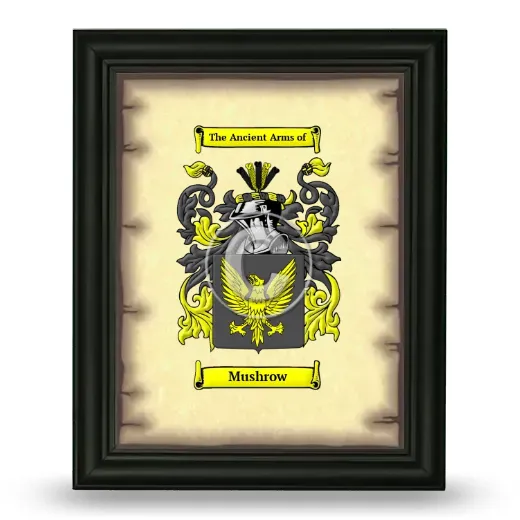 Mushrow Coat of Arms Framed - Black