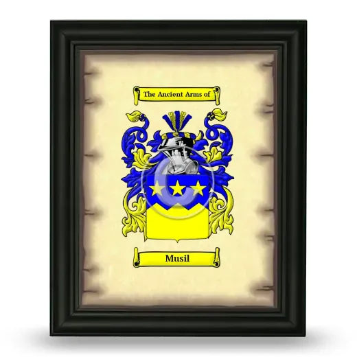 Musil Coat of Arms Framed - Black
