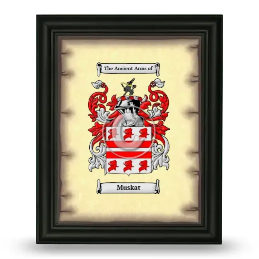 Muskat Coat of Arms Framed - Black