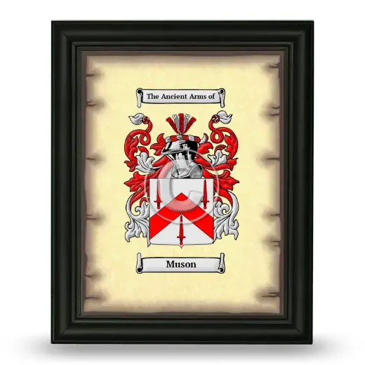 Muson Coat of Arms Framed - Black