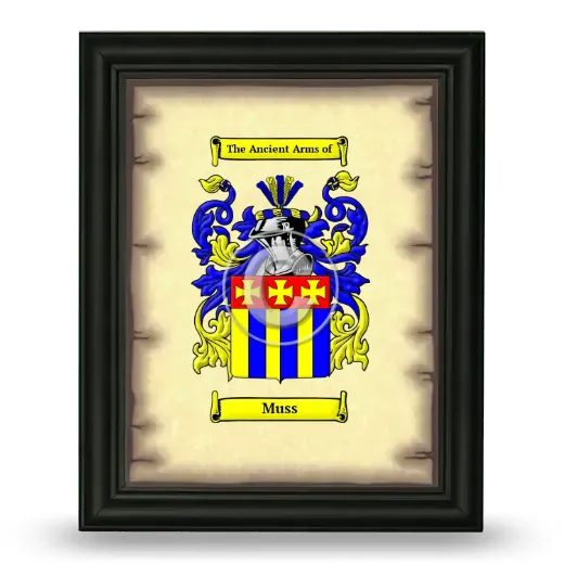 Muss Coat of Arms Framed - Black