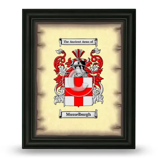 Musselburgh Coat of Arms Framed - Black