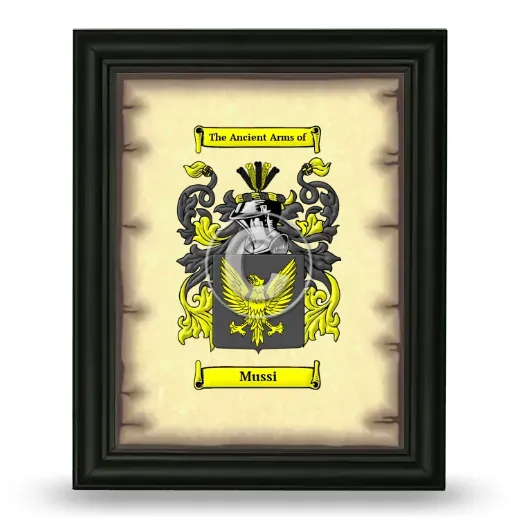 Mussi Coat of Arms Framed - Black