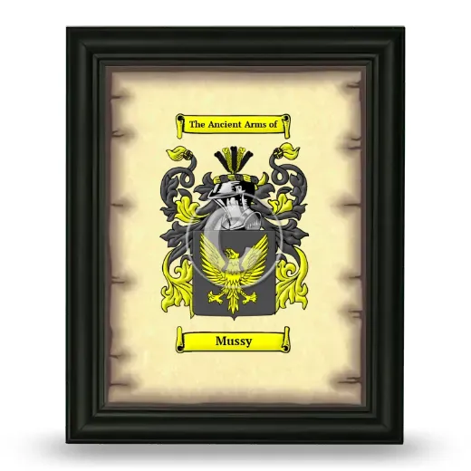 Mussy Coat of Arms Framed - Black