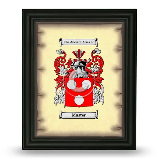 Muster Coat of Arms Framed - Black