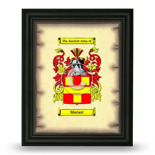Mutart Coat of Arms Framed - Black