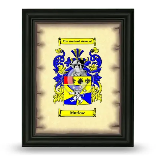 Mutlow Coat of Arms Framed - Black