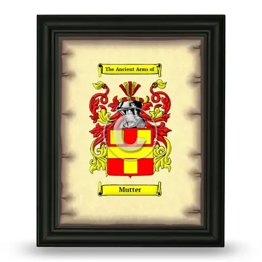 Mutter Coat of Arms Framed - Black