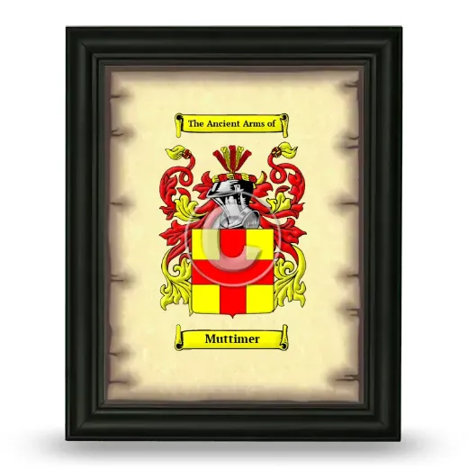 Muttimer Coat of Arms Framed - Black