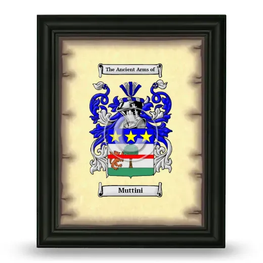 Muttini Coat of Arms Framed - Black