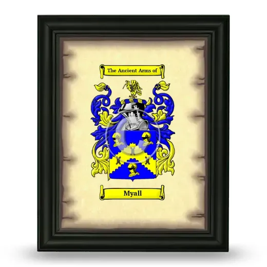 Myall Coat of Arms Framed - Black