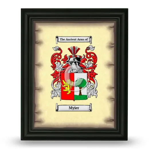 Myier Coat of Arms Framed - Black