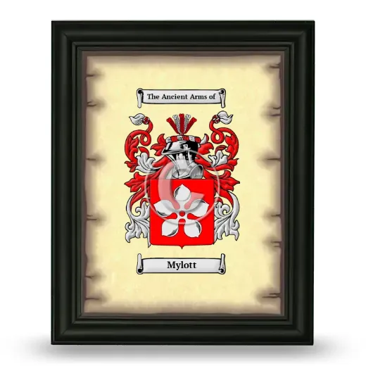 Mylott Coat of Arms Framed - Black