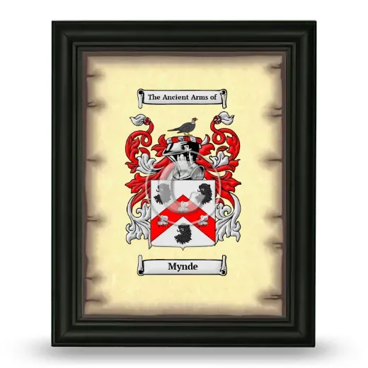 Mynde Coat of Arms Framed - Black