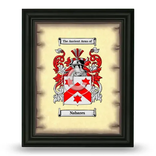 Nabares Coat of Arms Framed - Black